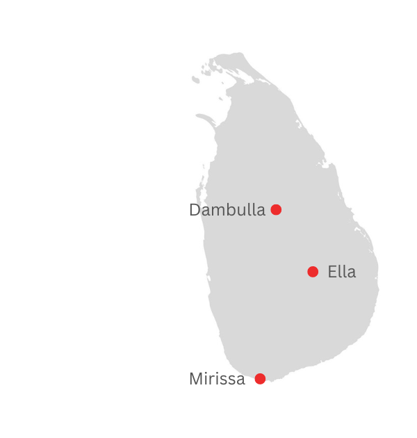 Sri Lanka Tour Map